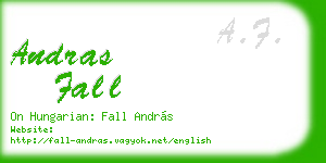 andras fall business card