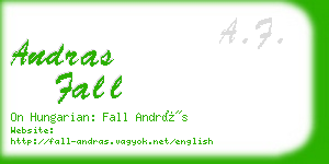 andras fall business card